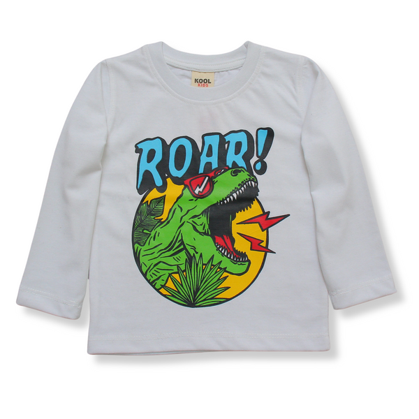 Kids Mid Season Super Soft Shirt-Roar White