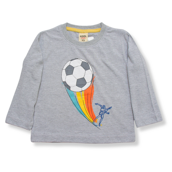 Kids Mid Season Super Soft Shirt-Football Grey